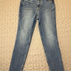 Old Navy Blue Women's Skinny Jeans extra high rise Rockstar super skinny size 6